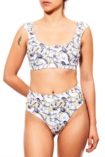 lucy top+ high bottom pears print -חדש! Noyka