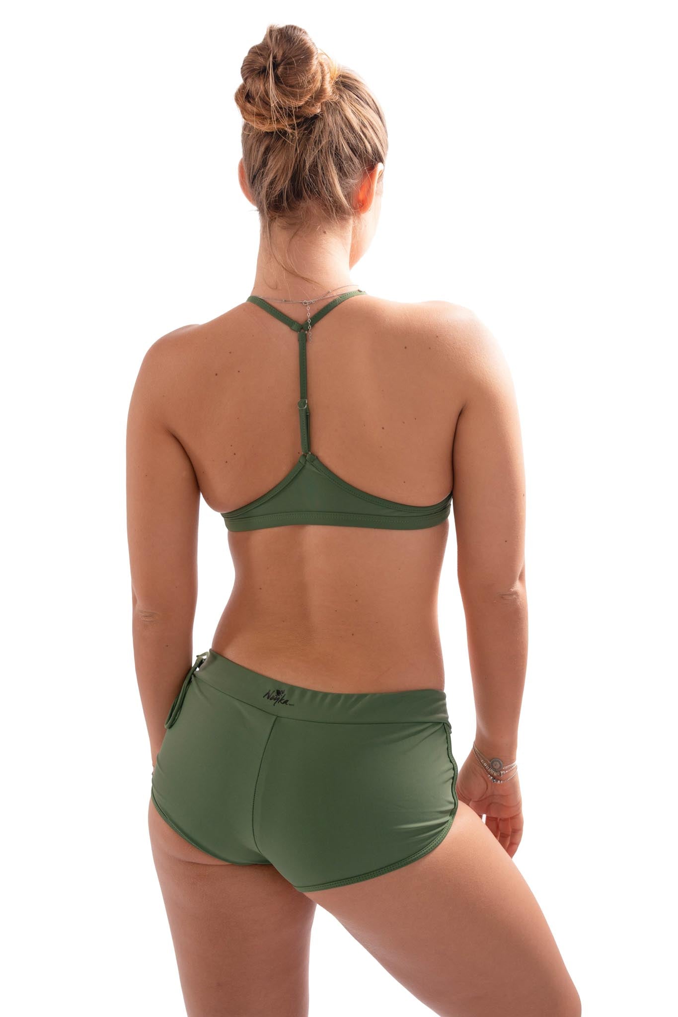 sporty  top + short olive