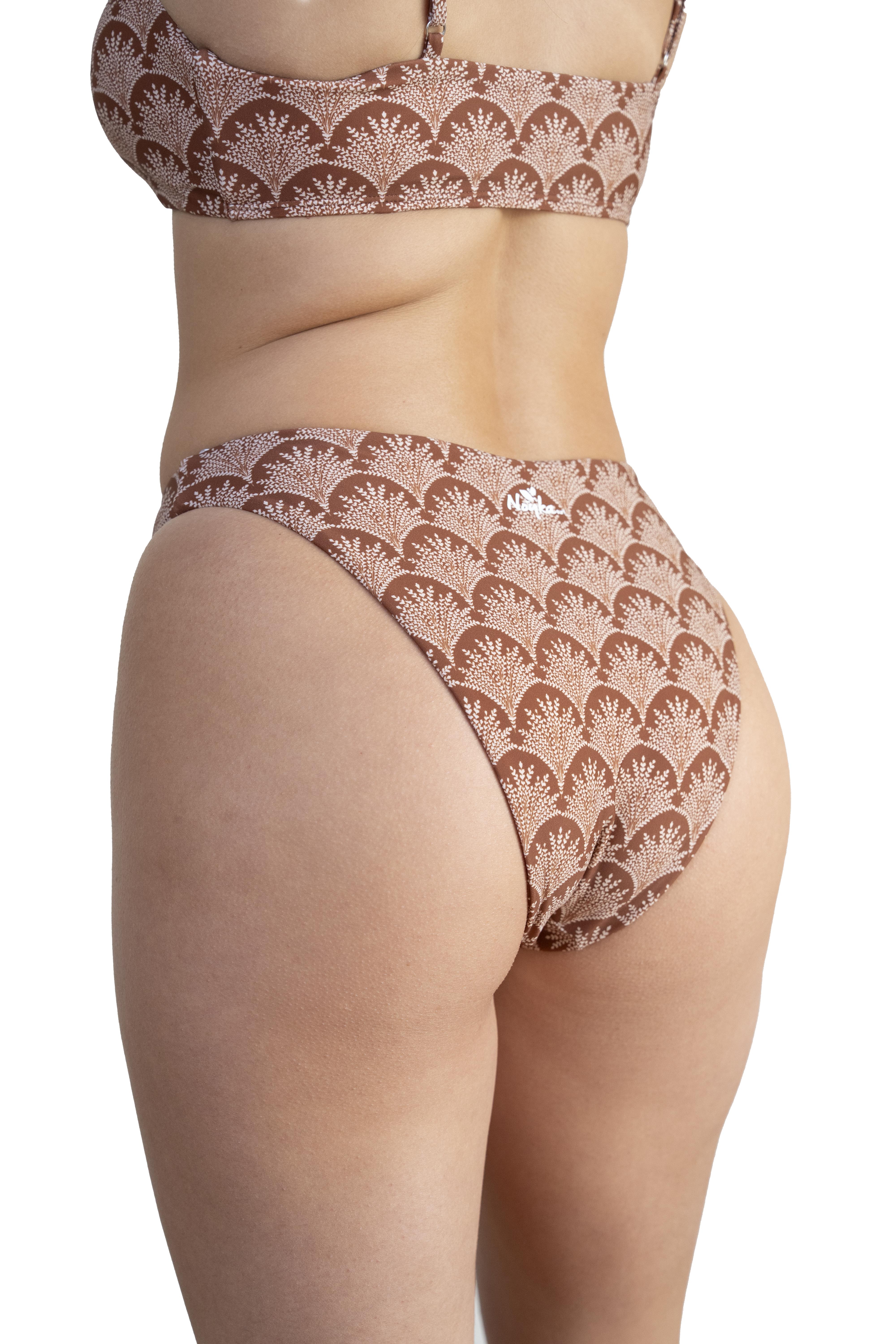 shrink top + high bottom cacao print