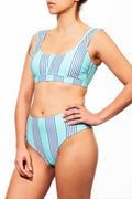 lucy top + high bottom stripes print -חדש!  Noyka