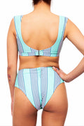 lucy top + high bottom stripes print -חדש!  Noyka