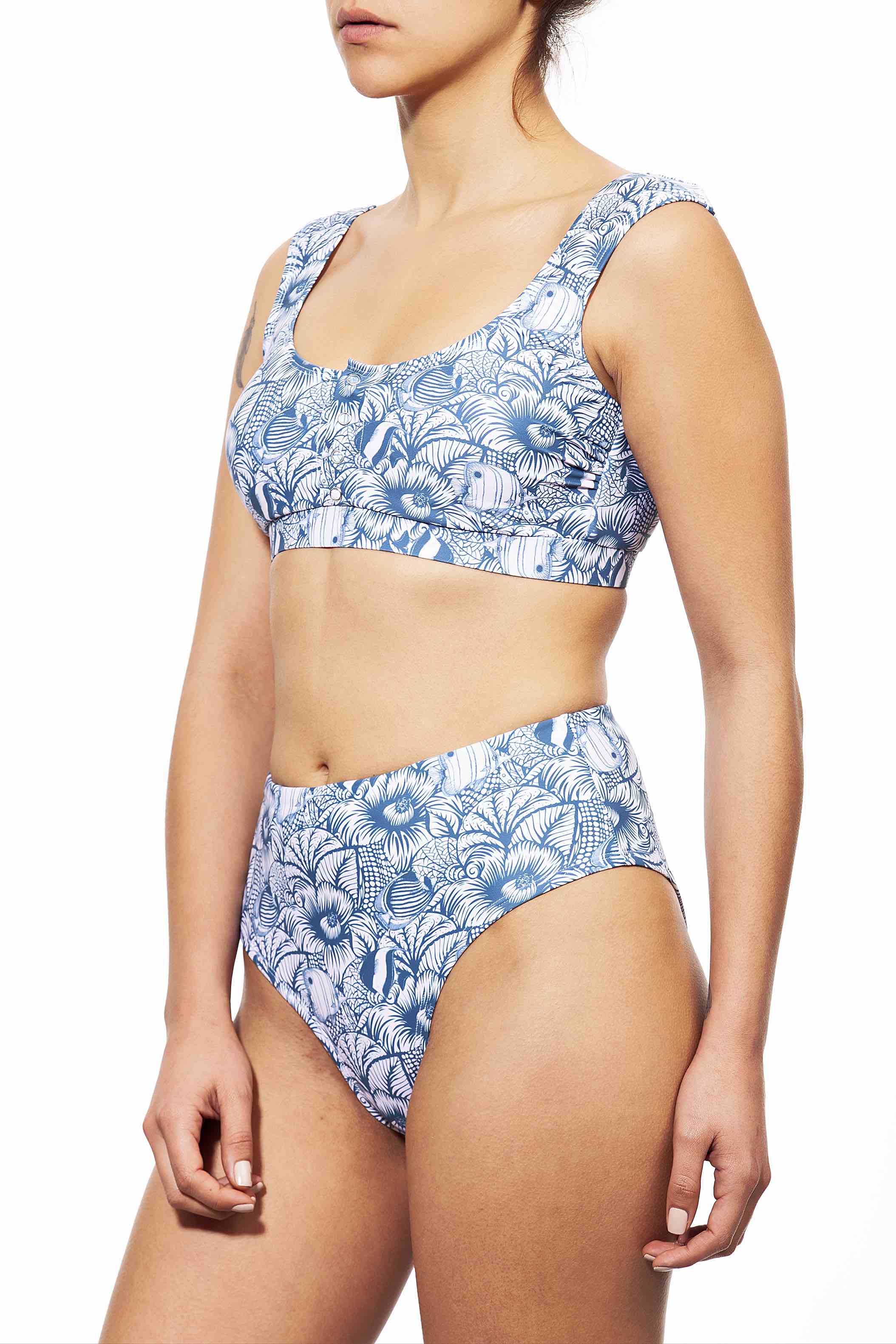lucy top +high bottom maldives print - חדש!  Noyka