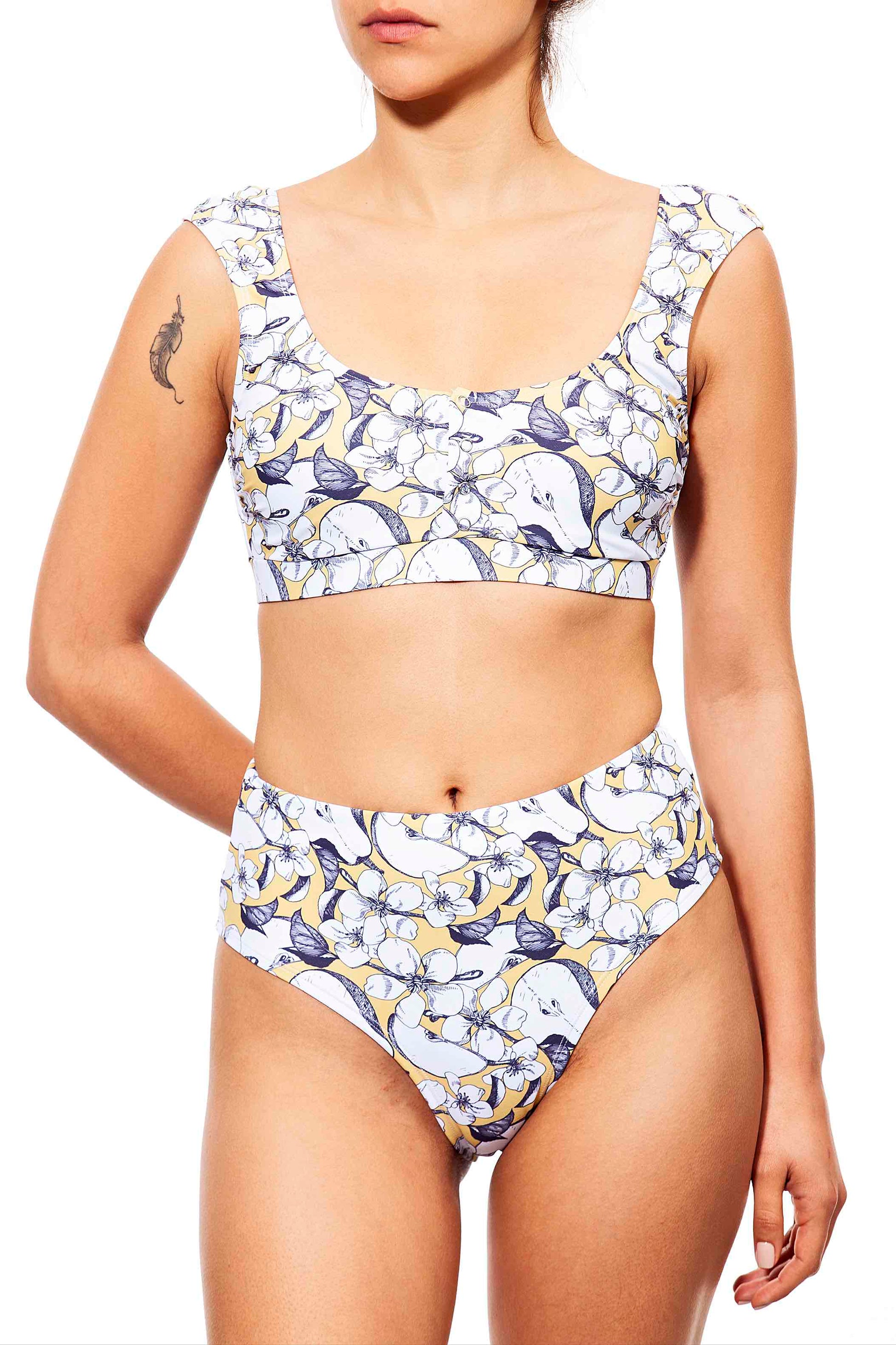 lucy top+ high bottom pears print -חדש!  Noyka
