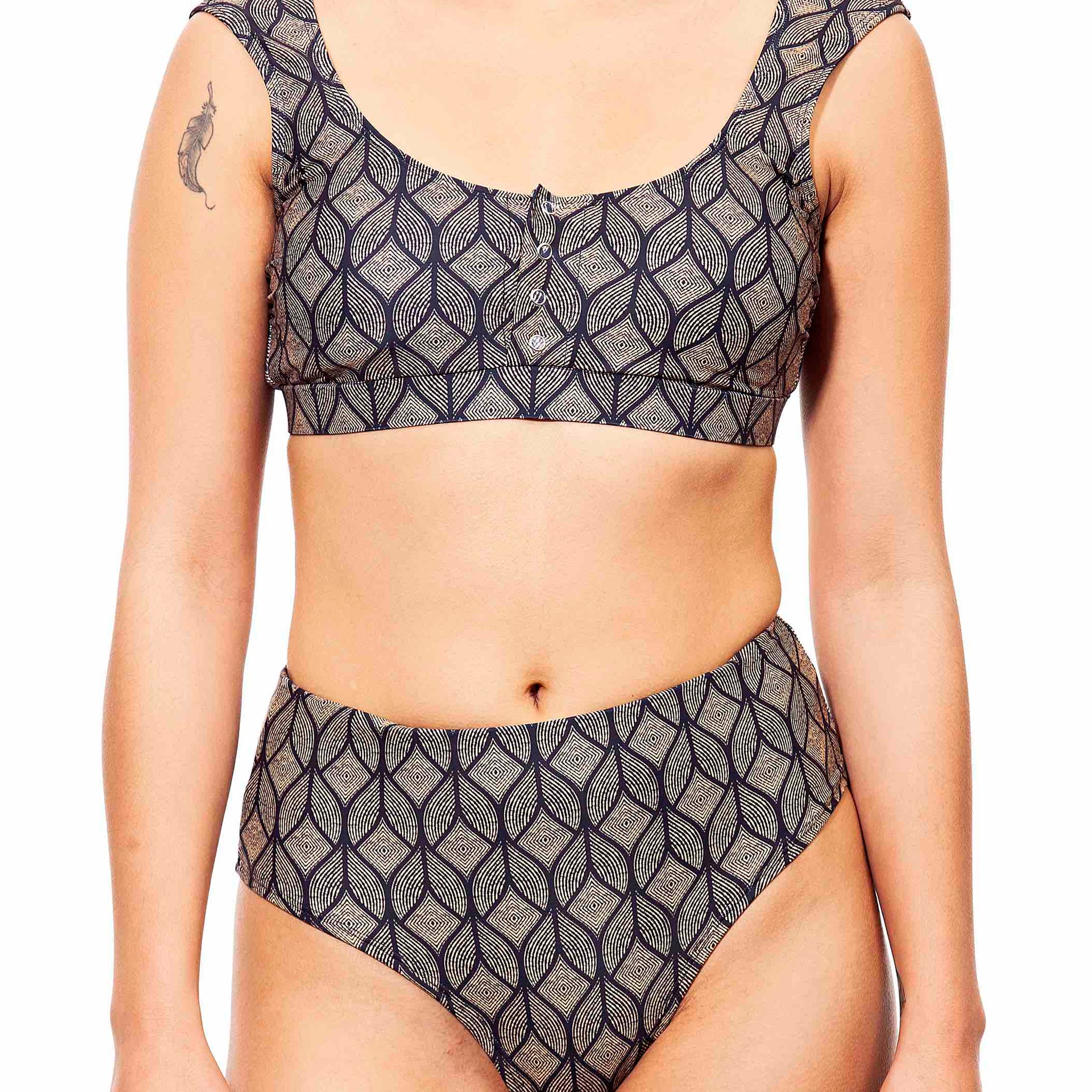 lucy top+ high bottom africa print -חדש!  Noyka