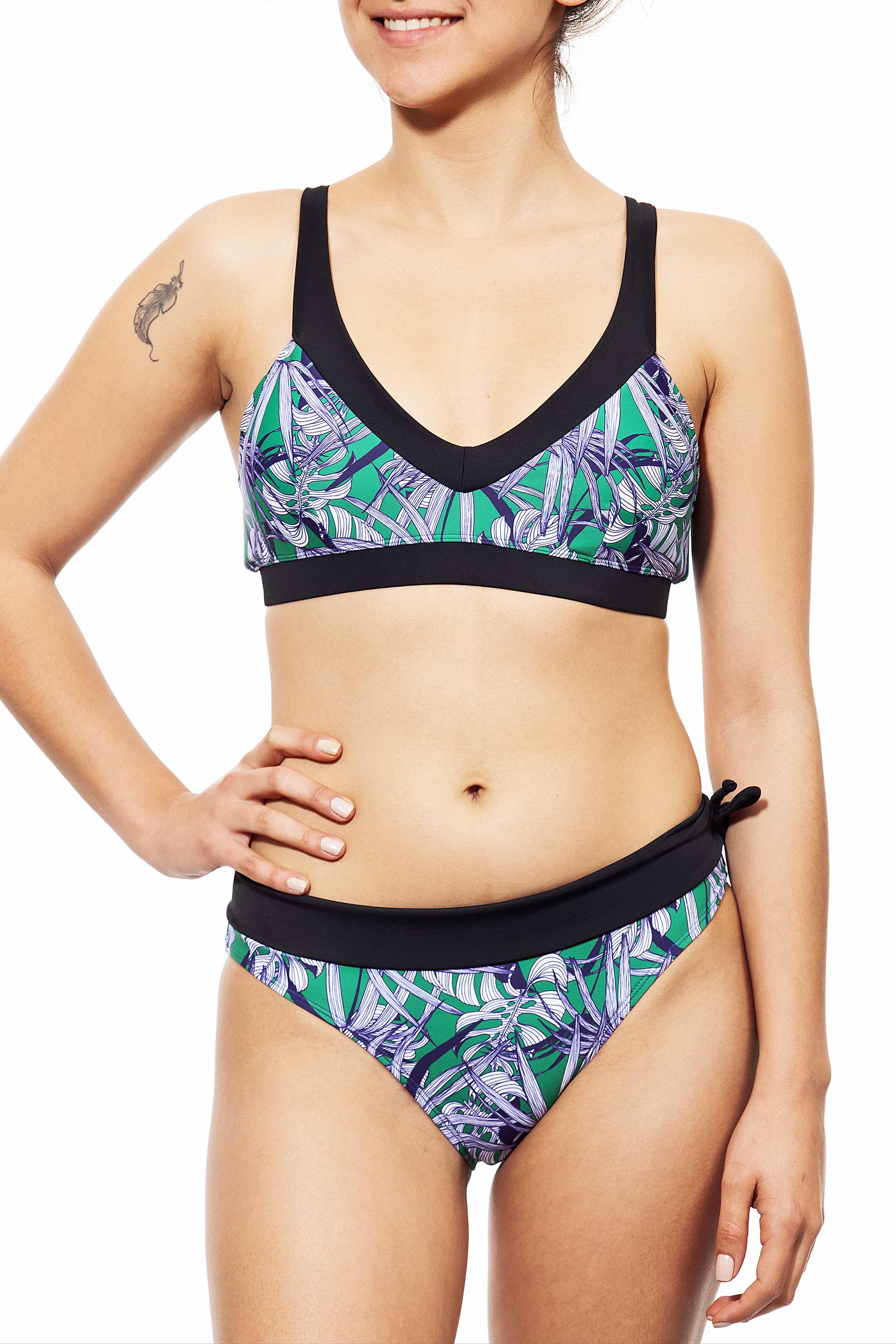 Cross top + comfy bottom - plantation print  Noyka