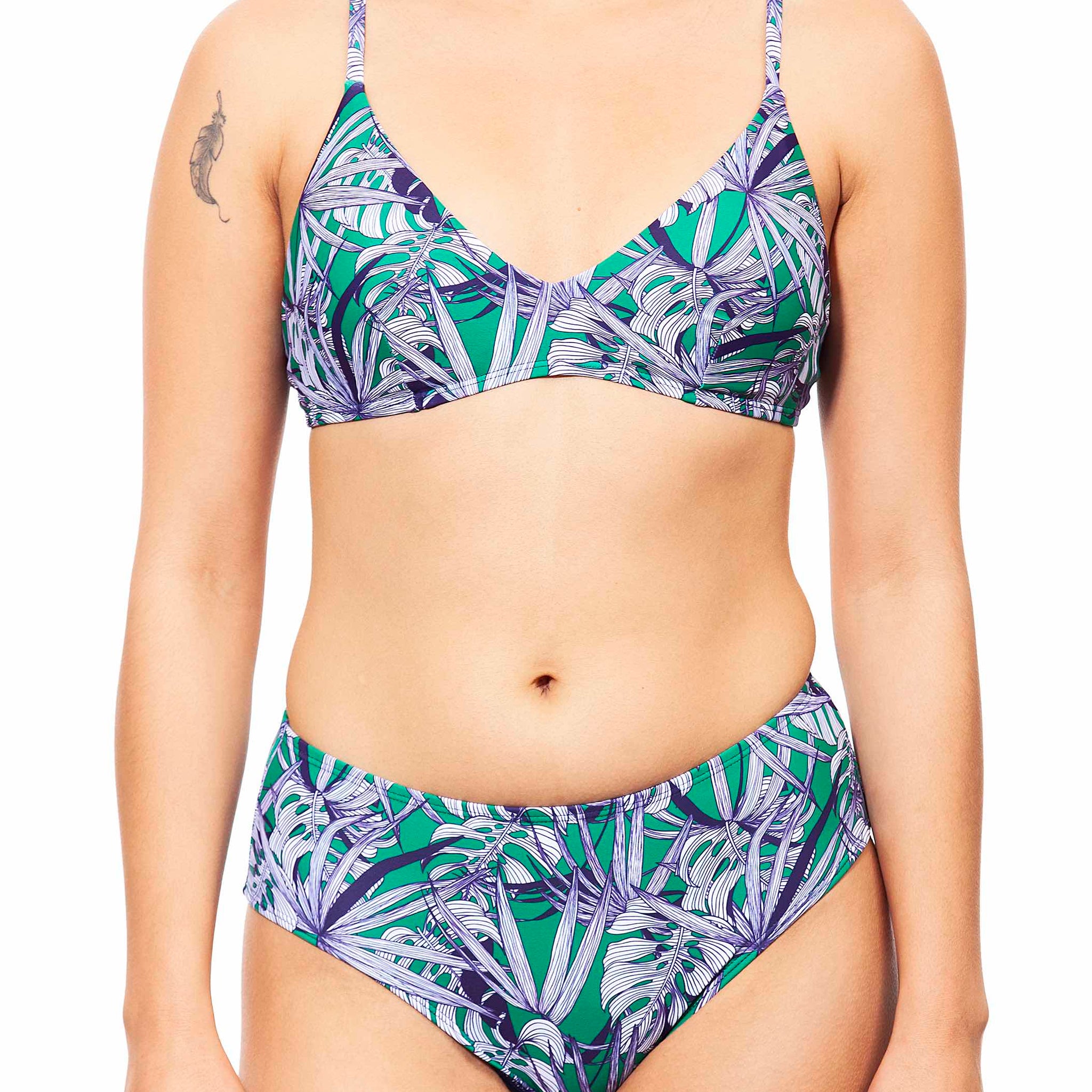 clasic x + basic bottom- plantation print-חדש!  Noyka
