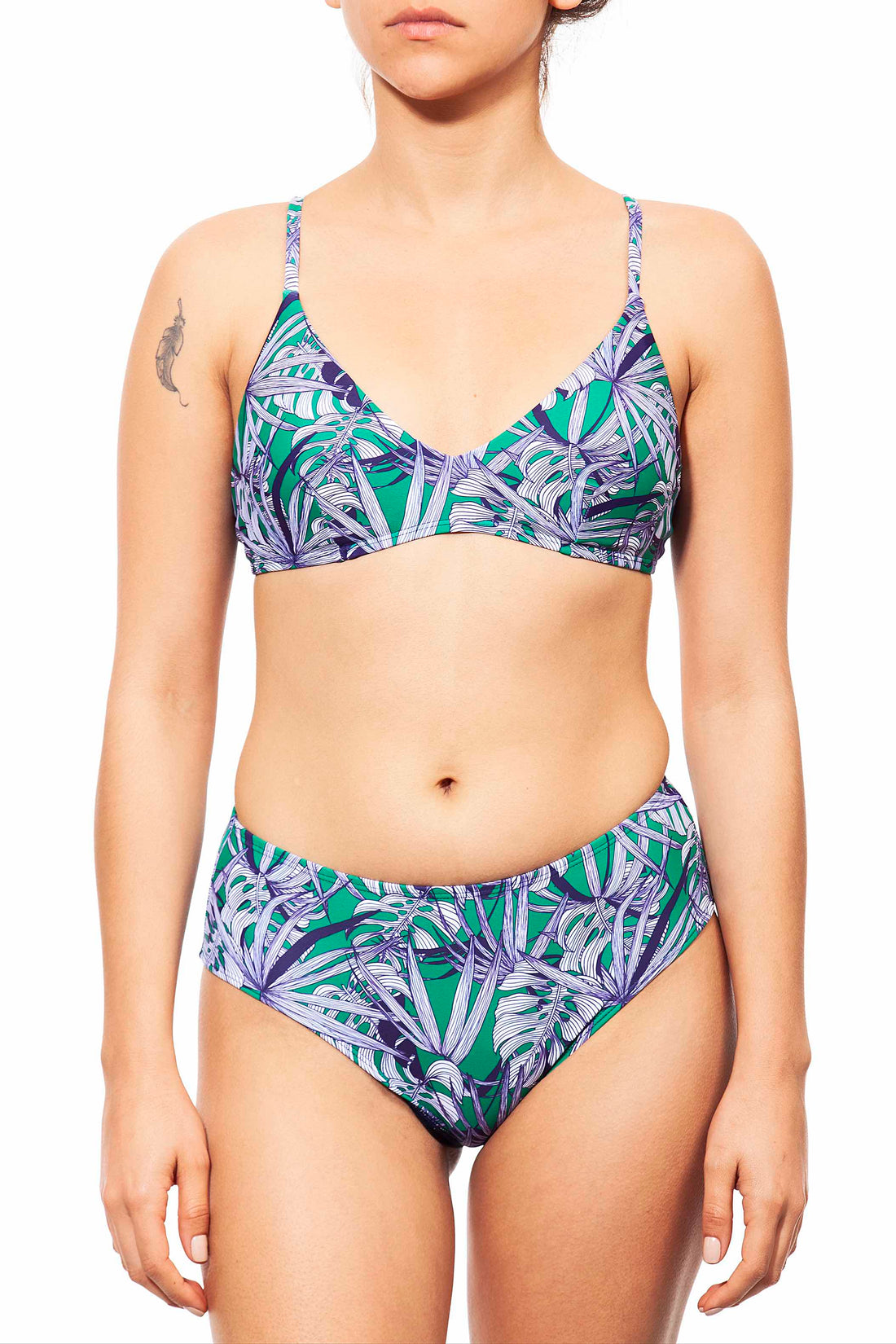 clasic x + basic bottom- plantation print-חדש!  Noyka