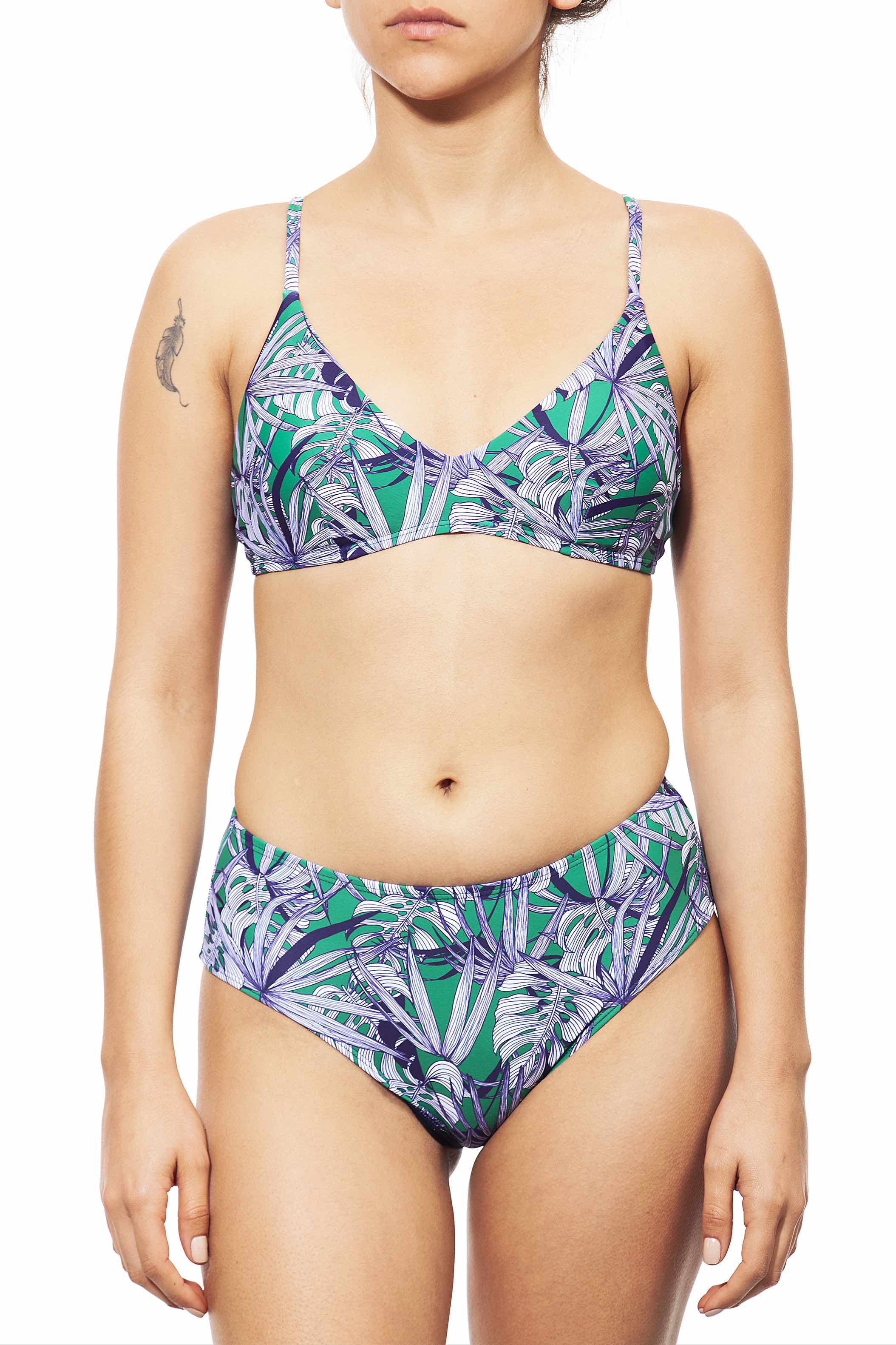 clasic x + basic bottom- plantation print-חדש!  Noyka