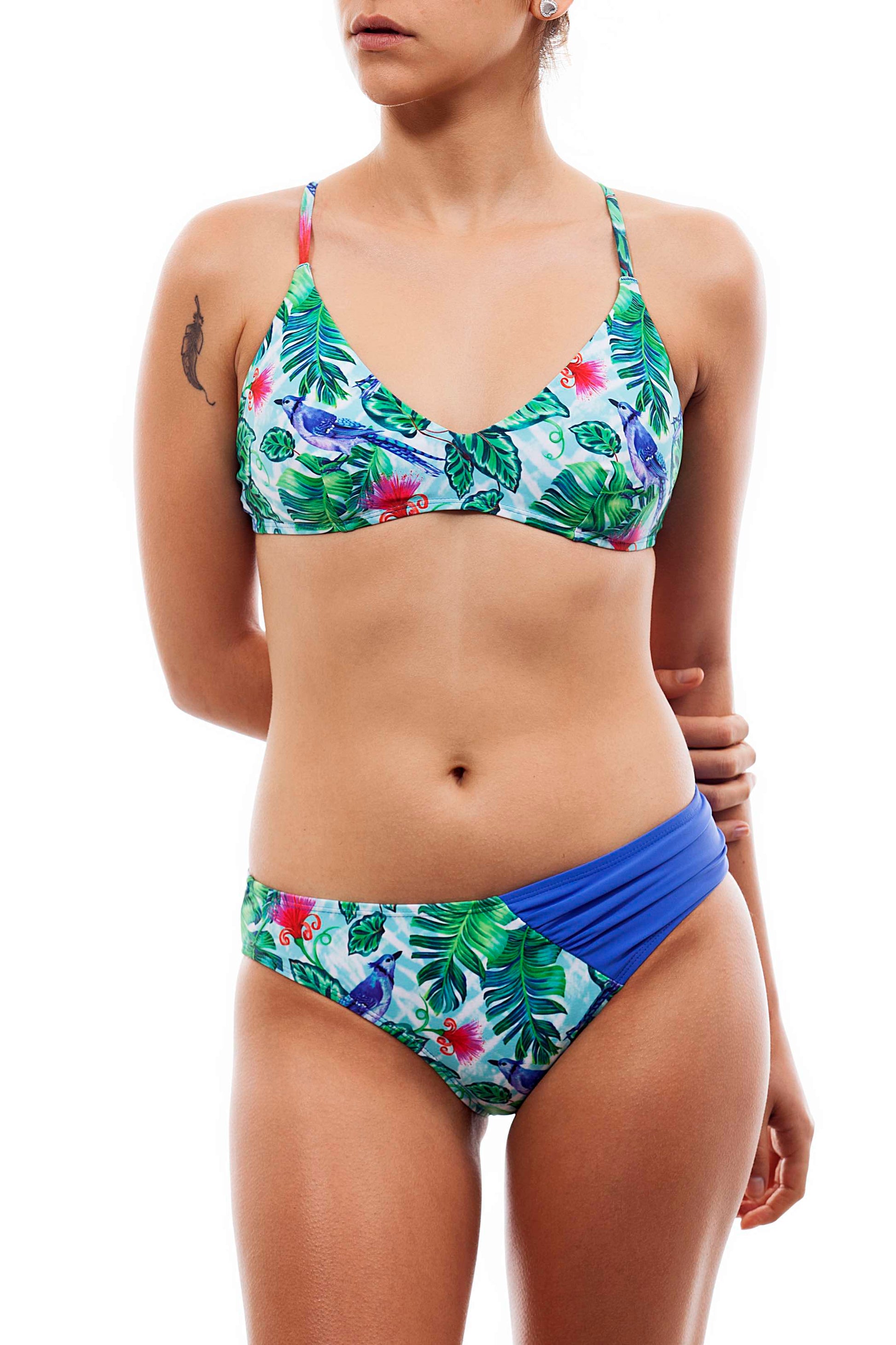 Classic-x top -sunny bottom Birds print  Noyka