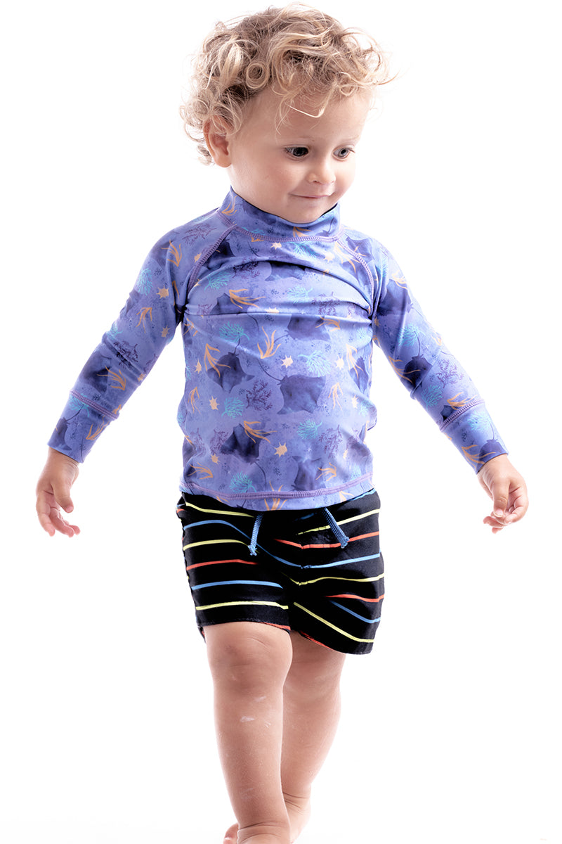 Baby top manta rays print